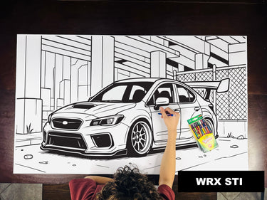 WRX STI Table Size Coloring Sheet